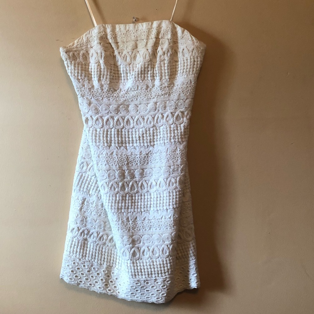 Lily Pulitzer White Strapless Dress
